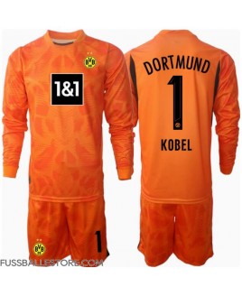 Günstige Borussia Dortmund Gregor Kobel #1 Torwart 3rd trikot Kinder 2024-25 Langarm (+ Kurze Hosen)